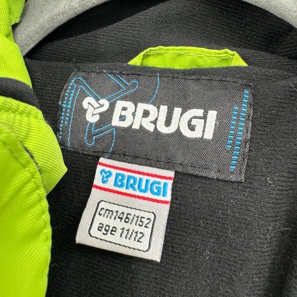 Brugi junior boys winter jacket coat green boys size large Extra Large age 11/1 - Picture 4 of 13